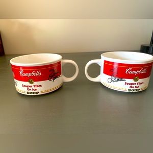 1998 Campbell Soup Mugs (2). USA Figure skating champions signatures collection